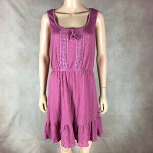BE BOP Ruffled-Hem Pink Peasant Dress NWT L